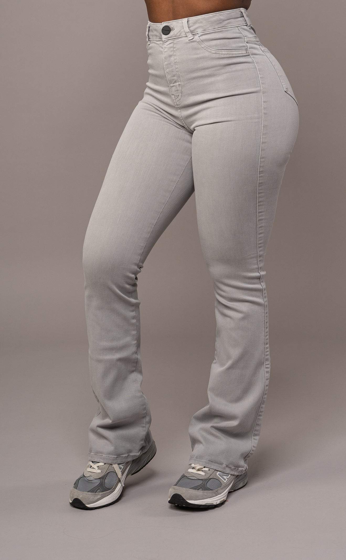 Women's Pastel Flared Pants - Off-White