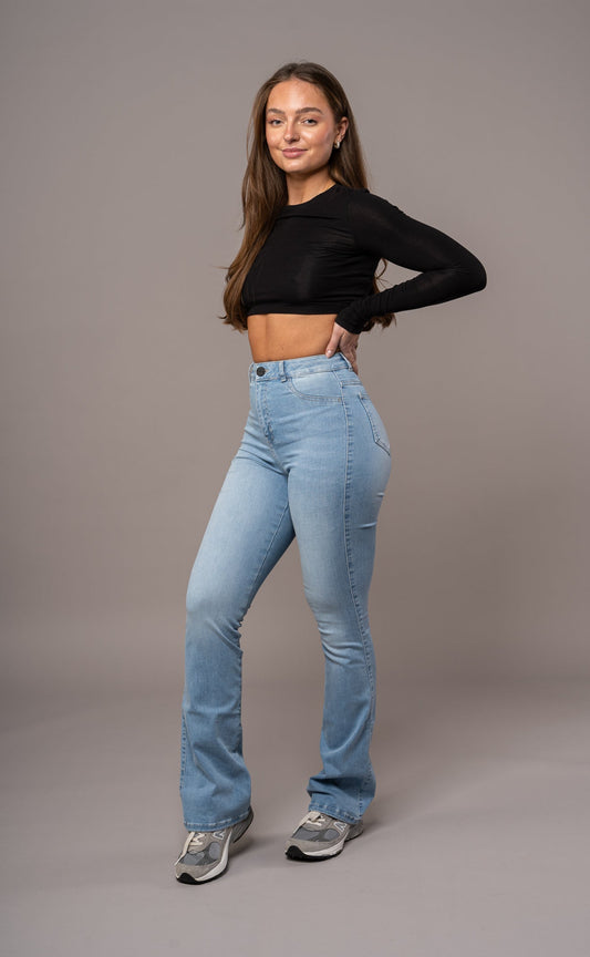 Women's Flared Pants - Arctic Light Blue