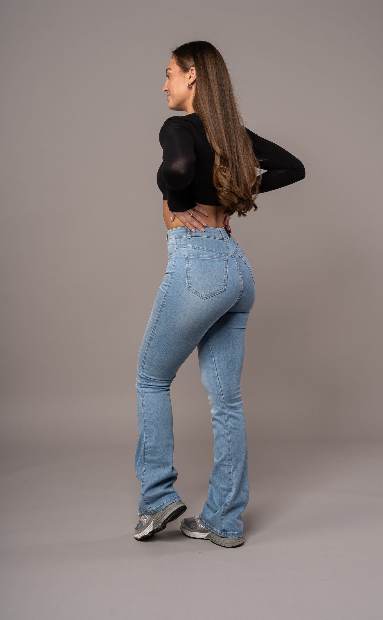 Women's Flared Pants - Arctic Light Blue