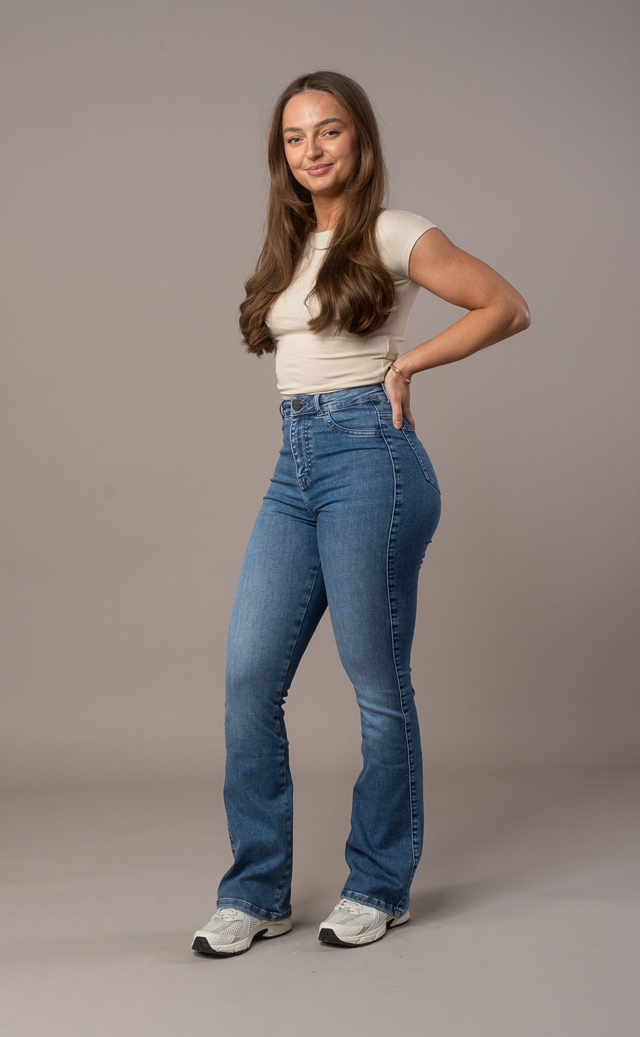Women's Flared Jeans - Sky Blue