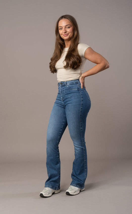 Women's Flared Jeans - Sky Blue