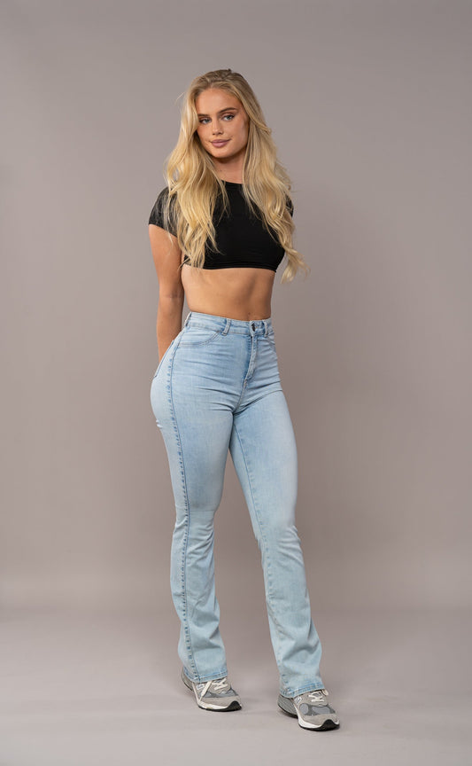 Women's Flared Jeans - Vintage Blue
