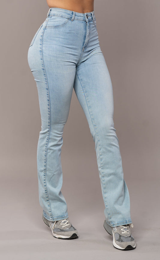 Women's Flared Jeans - Vintage Blue