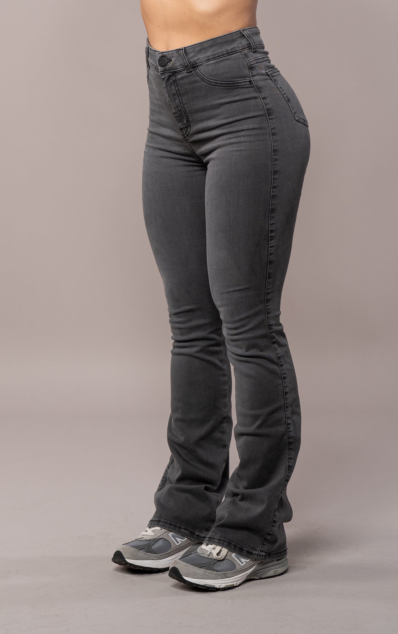 Women's Flared Pants - Grey
